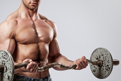 A man lifting weight